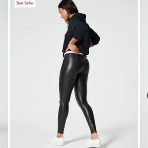 Spanx Faux Leather Leggings black